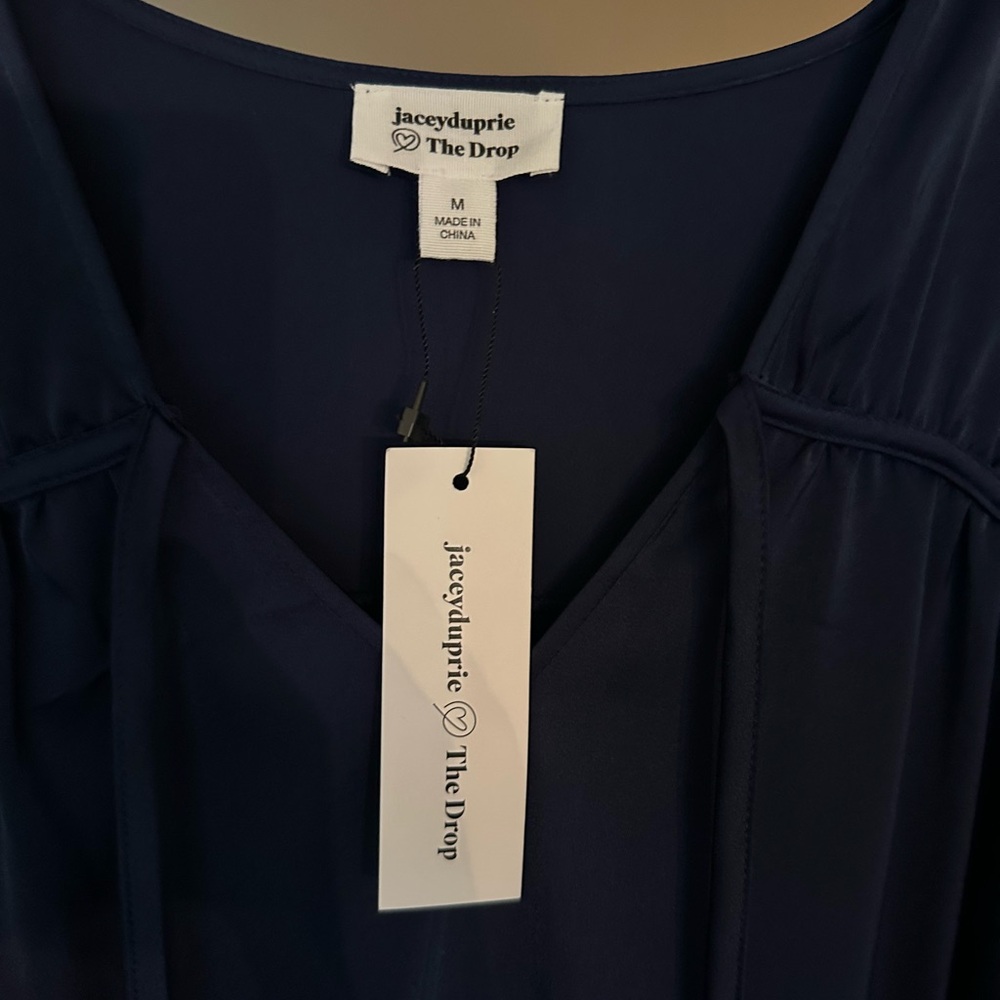 Jacey Duprie Long Sleeve Navy Dress - Picture 3 of 4